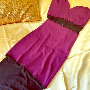 Sexy and Chic Maroon Strapless Dress